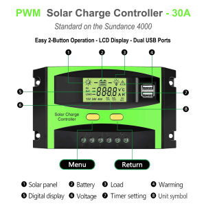 30A solar controller for power station detailed