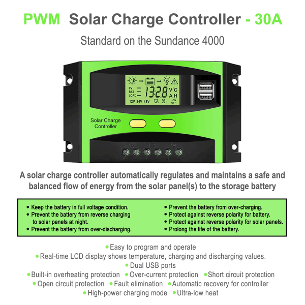 30A solar controller for power station