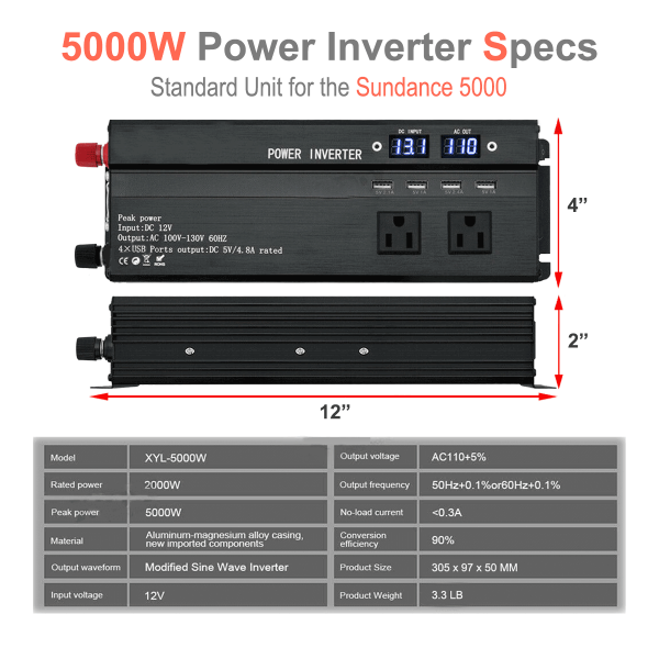 5000W power inverter specifications