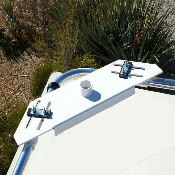 wind generator mounting plate on camper roof rails